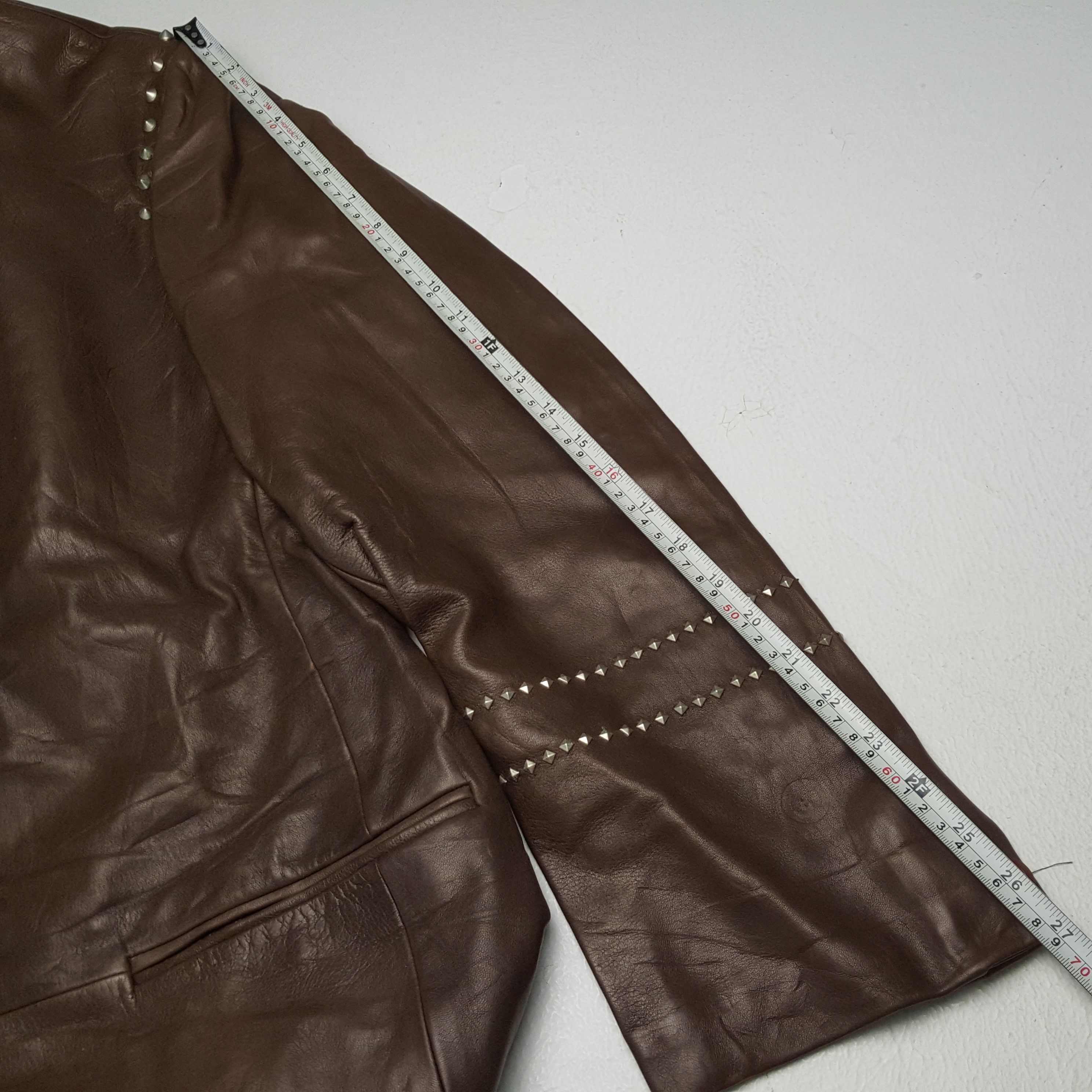 Versace × Vintage GIANNI VERSACE Fashion Style Leather Blazer Size 38R - 5 Thumbnail