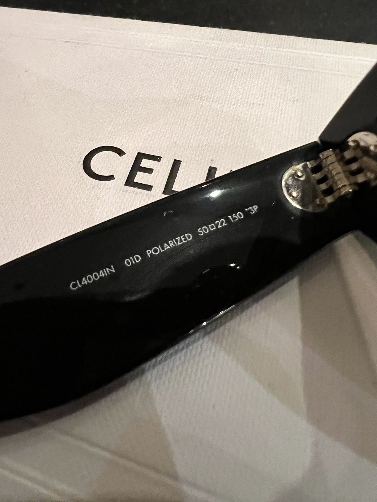 Celine Celine acetate black gold square sunglasses Size ONE SIZE - 8 Thumbnail