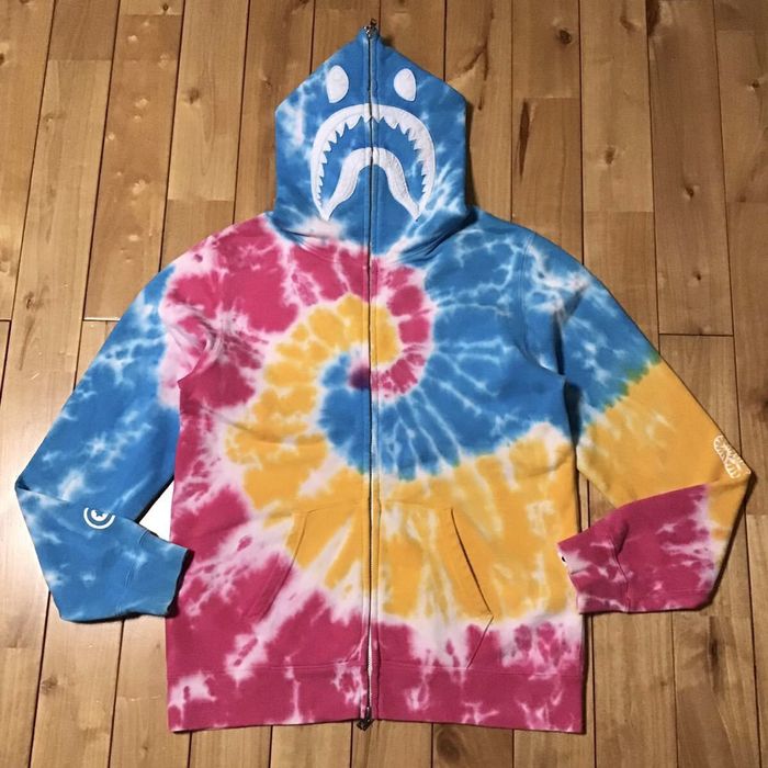 Tie dye bape discount hoodie