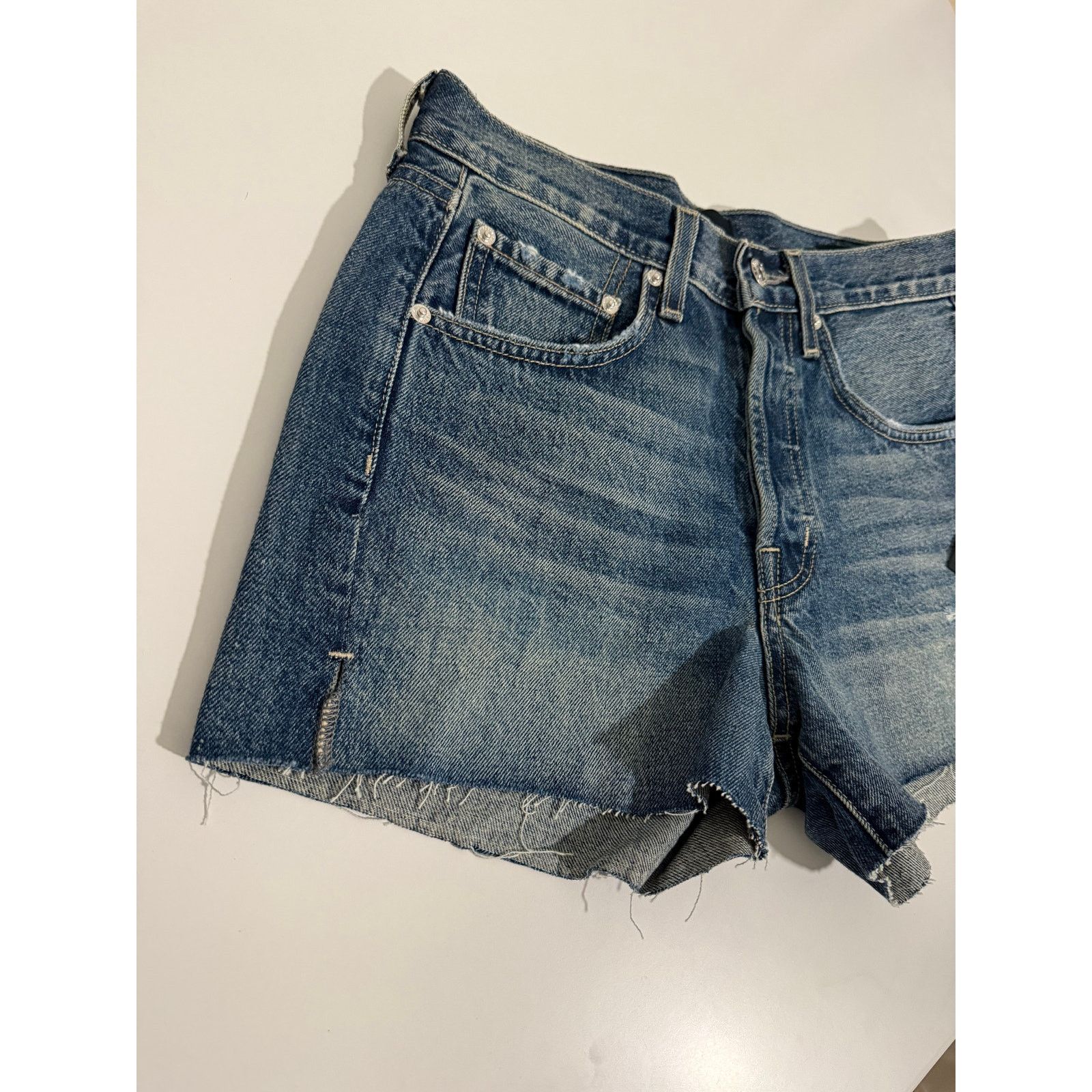 Edwin $138 New Edwin Cai Cut off Denim Shorts - Chance - 25 Size 25" / US 0 / IT 36 - 7 Thumbnail