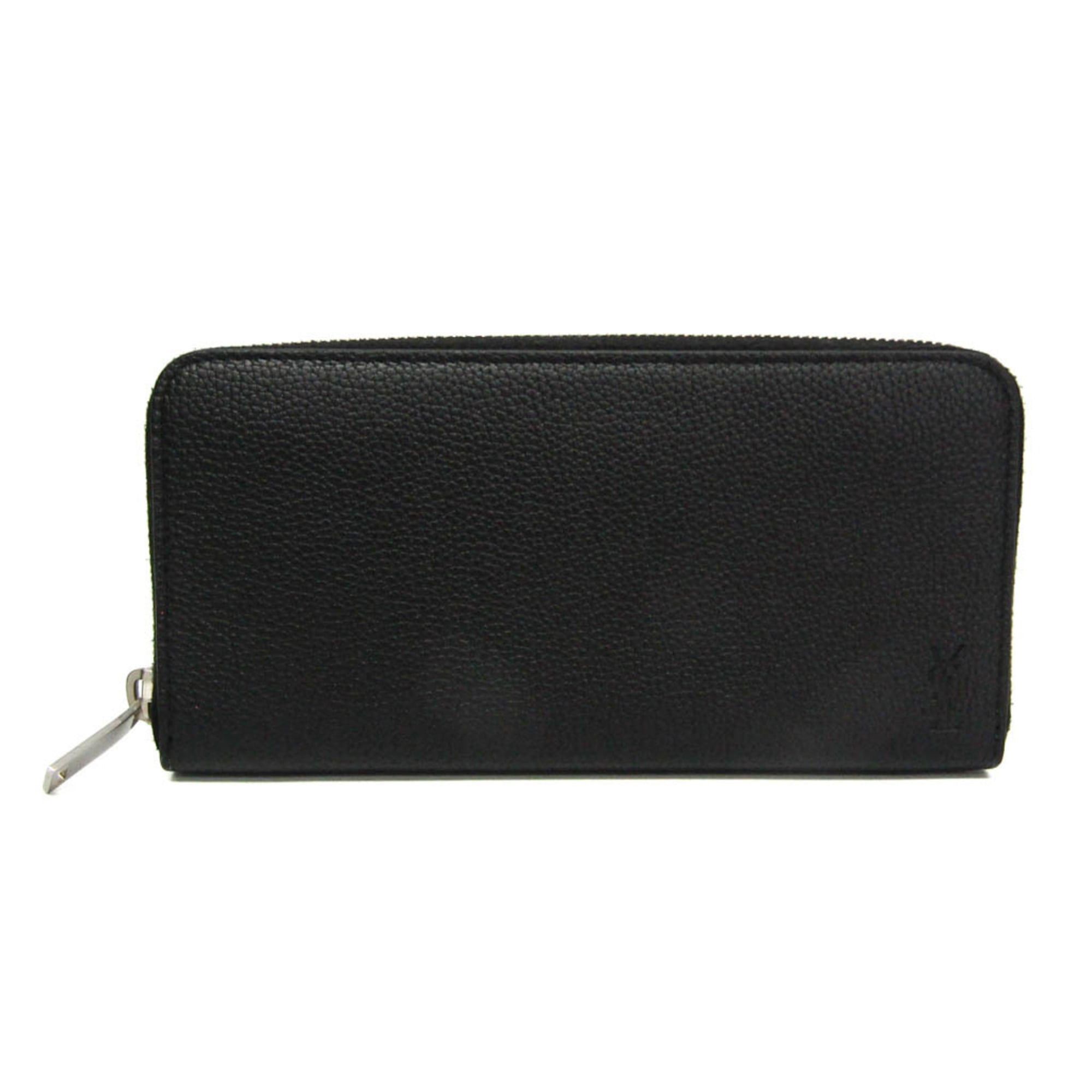 Yves Saint Laurent Yves Saint Laurent Cassandra Round Zip Wallet INN687054 Women's Leather Long Wallet (bi-fold) Black Size ONE SIZE - 1 Thumbnail