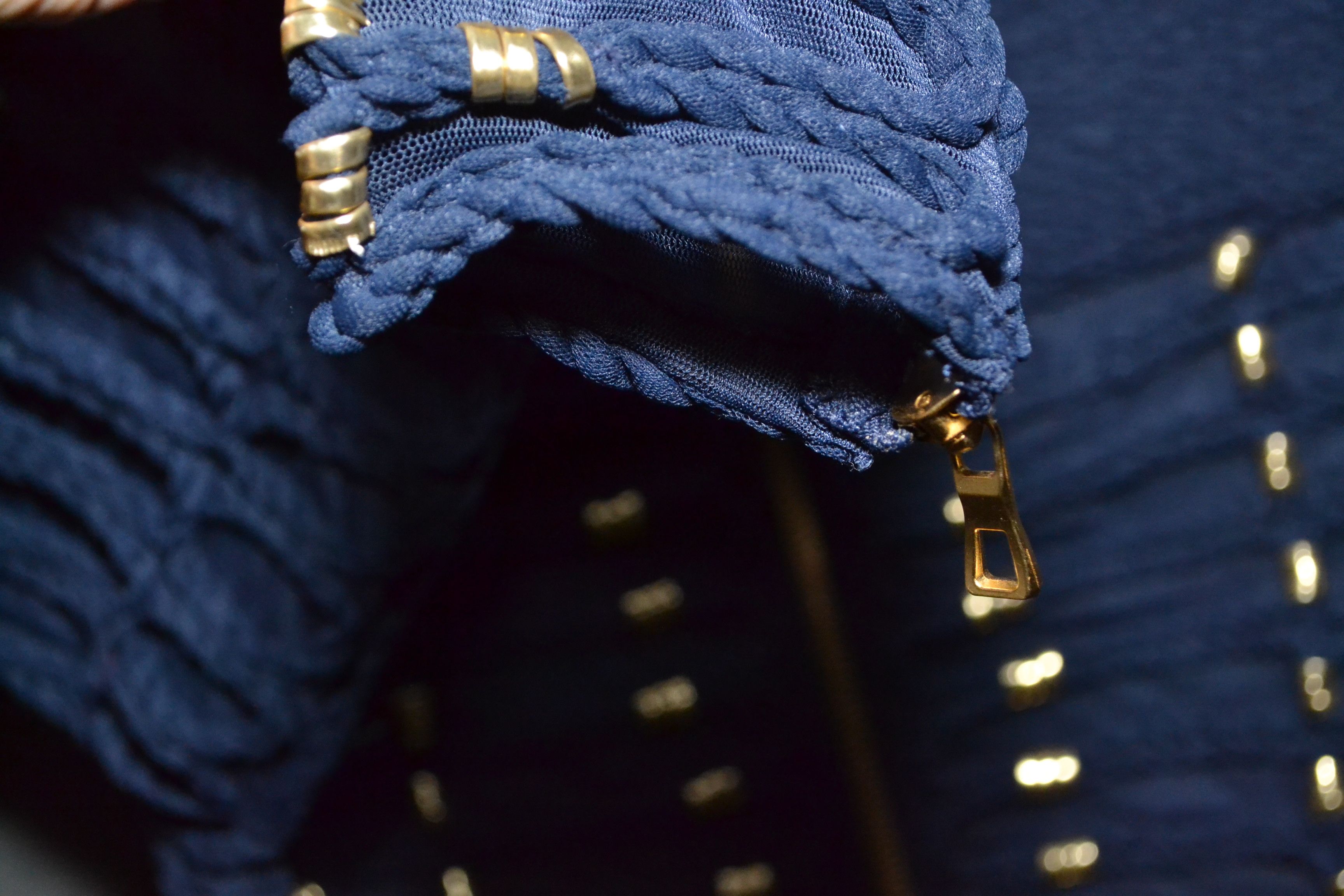 Balmain × H&M BALMAIN x H&M Blue Braided Embroidered Rope Blouse Top US 6 Size M / US 6-8 / IT 42-44 - 14 Thumbnail