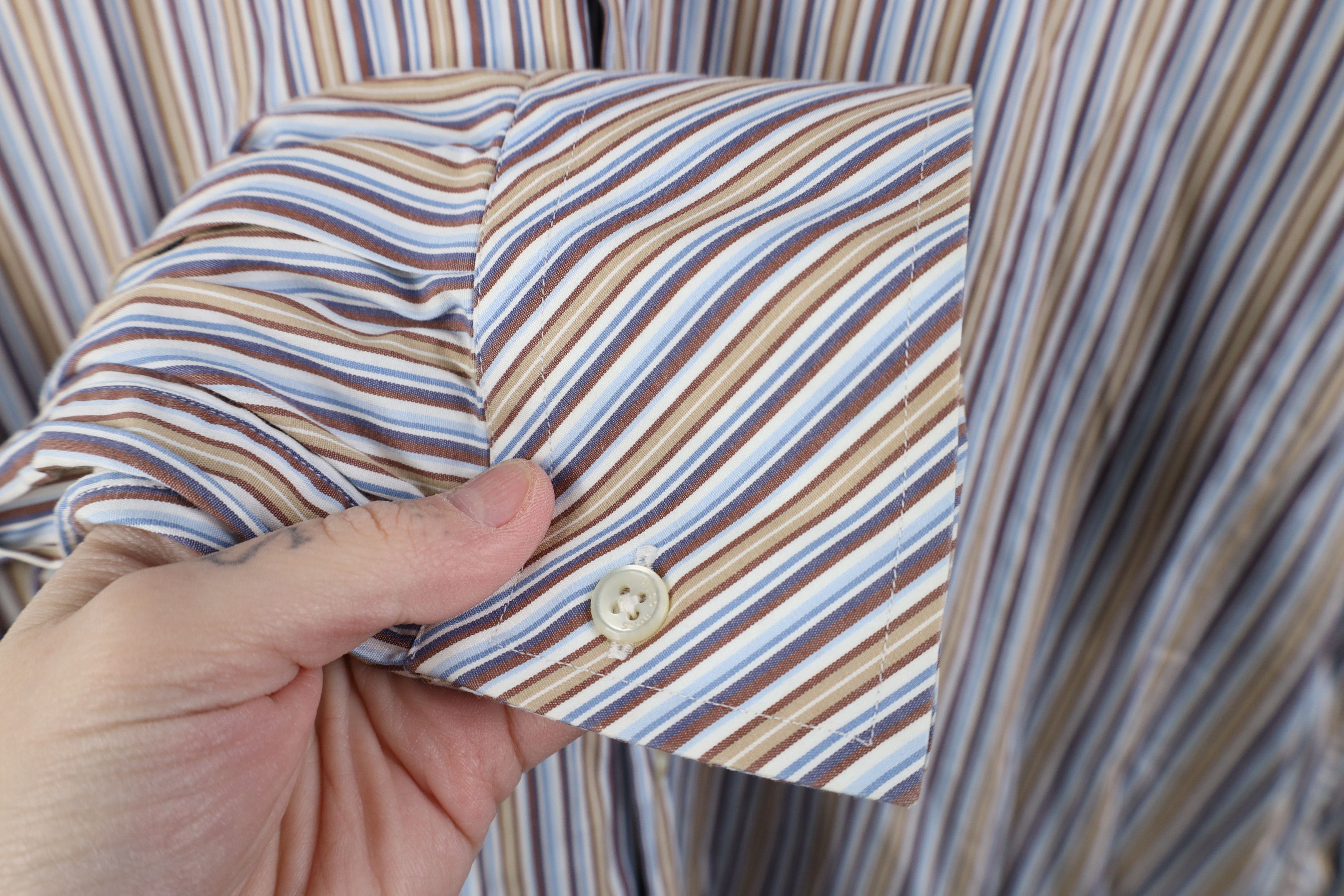 Hugo Boss Hugo Boss Color Block Collared Button Dress Shirt Cotton Size US L / EU 52-54 / 3 - 9 Thumbnail