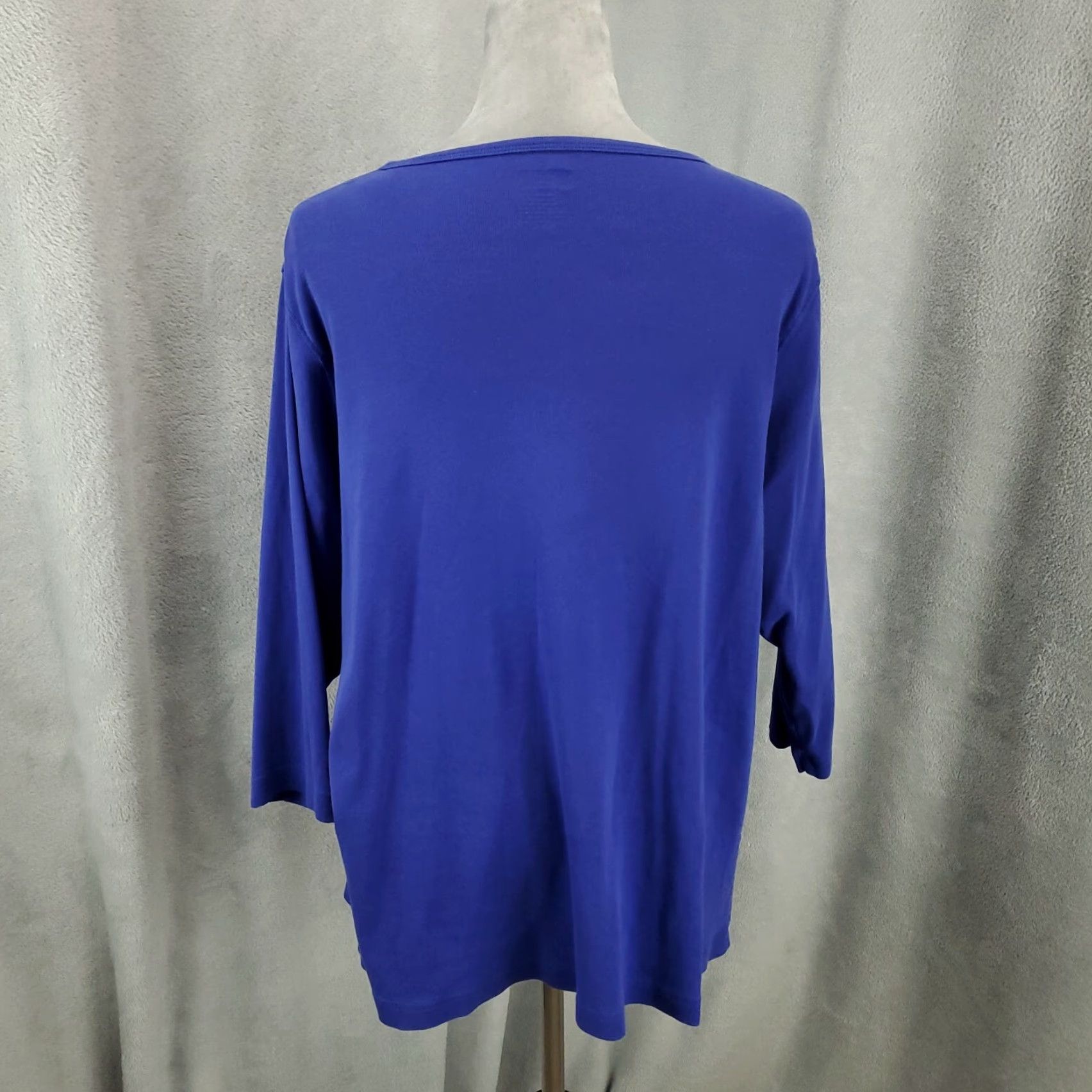 Vintage DULUTH TRADING Women's 2XL Purple Long Sleeve Henley Pullover Casual Shirt Size XXL / US 16-18 / IT 52-54 - 3 Thumbnail