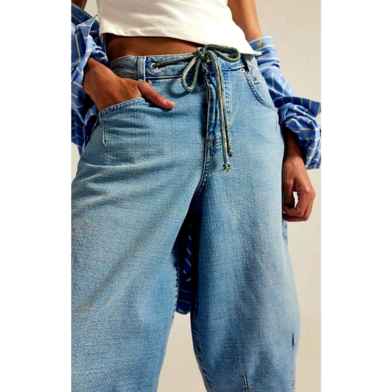 Free People Free People Amada Crop Barrel Jeans Amor 28 Size 28" / US 6 / IT 42 - 5 Thumbnail