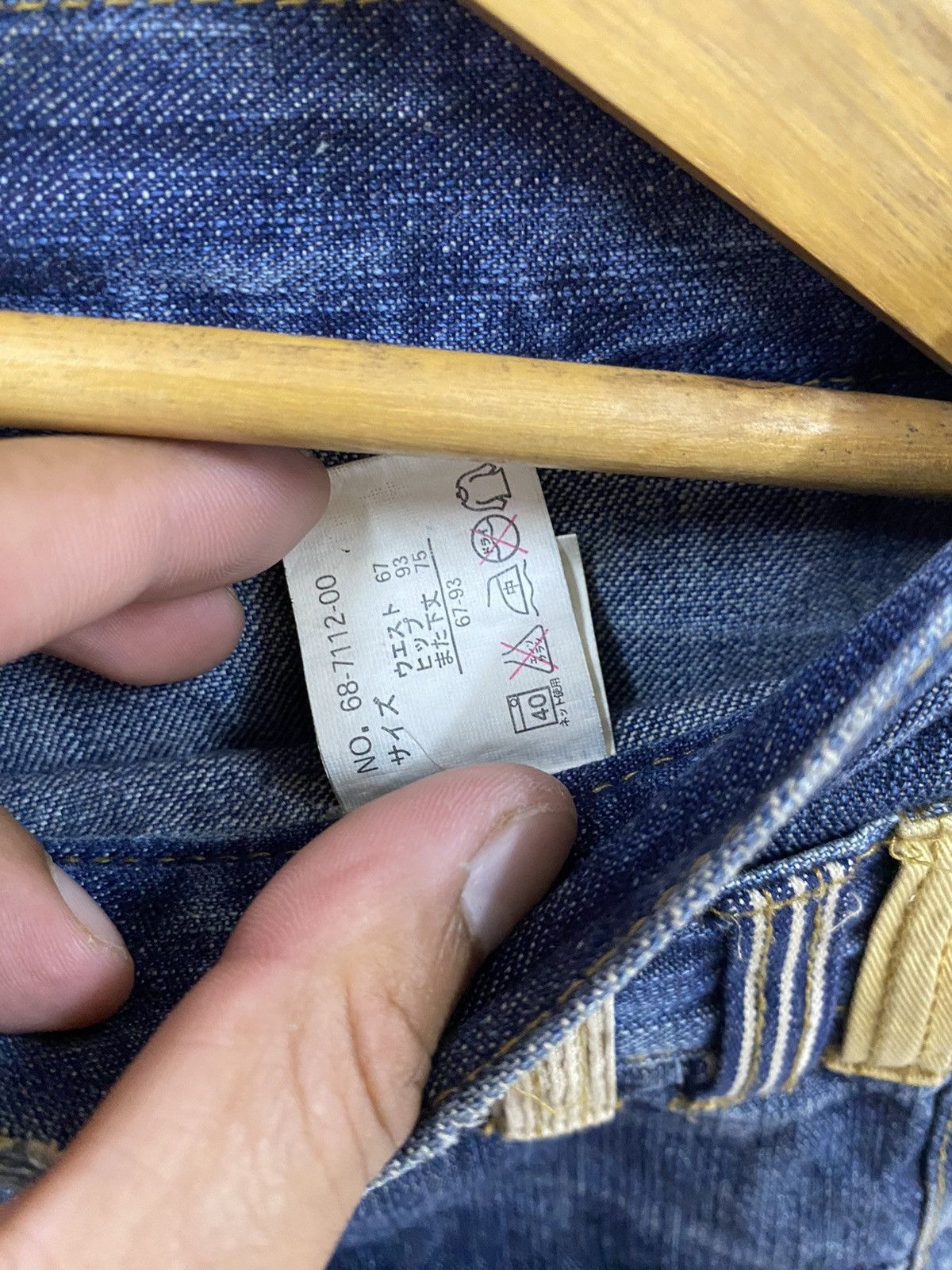 Japanese Brand Vintage Double Waist Denim Japan Size US 35 - 11 Thumbnail