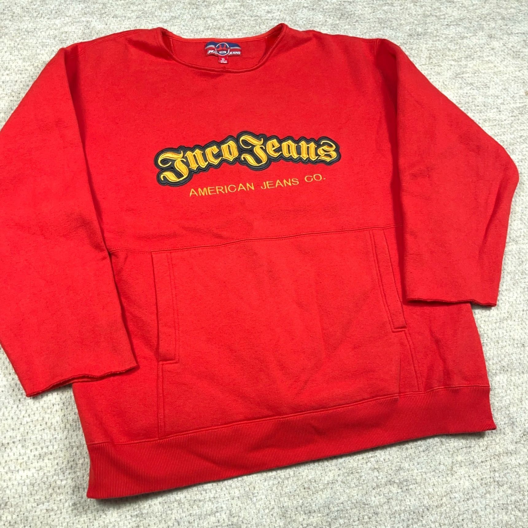 JNCO VINTAGE JNCO Sweatshirt Men XL Red Crewneck Embroidered Logo Skate 90s Hipster Retro Size US XL / EU 56 / 4 - 2 Thumbnail