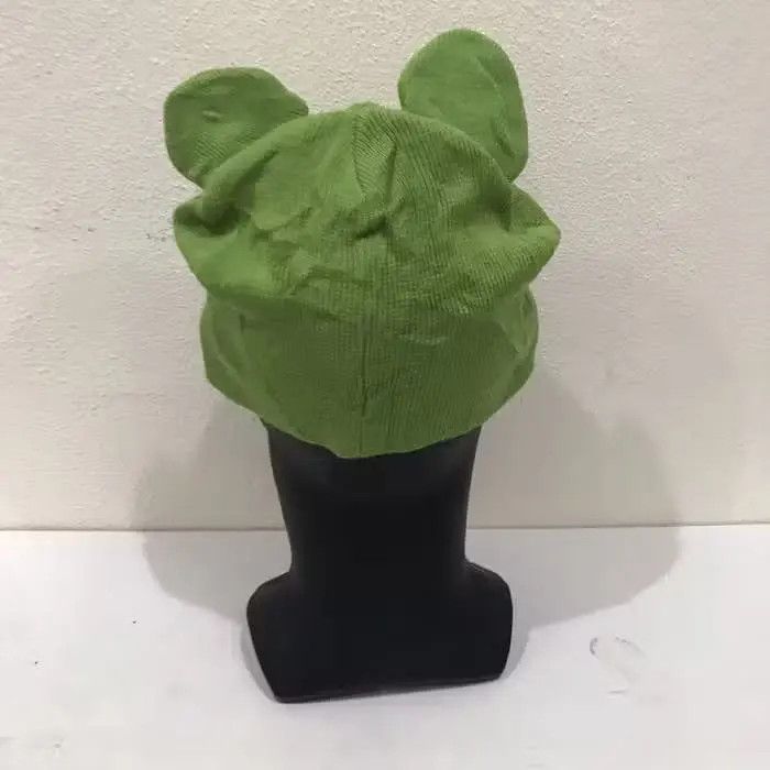 Cartoon Network × Vintage Japanese Brand Cartoon Frog Face Bunny Horn Beanie Hat Size ONE SIZE - 4 Thumbnail