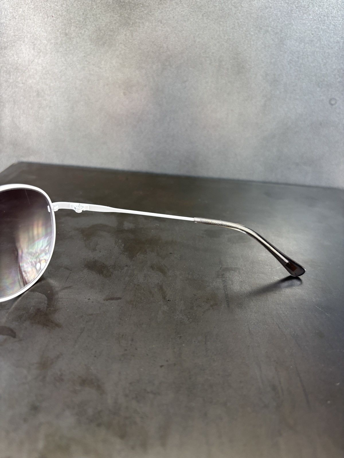Perry Ellis Vintage Perry Ellis Sunglasses 2000s Aviators White Gaudy Size ONE SIZE - 11 Thumbnail