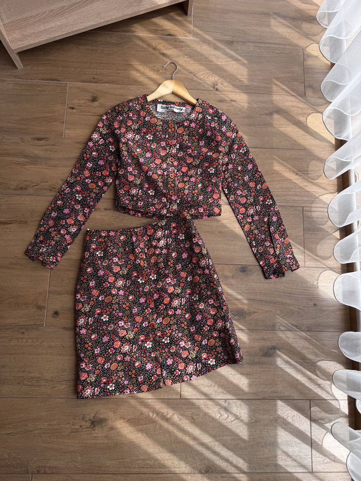 Japanese Brand × Vintage Vintage Billy Bonny Paris Floral Streetwear W' Skirt Suit Size 24" / US 00 / IT 34 - 9 Thumbnail
