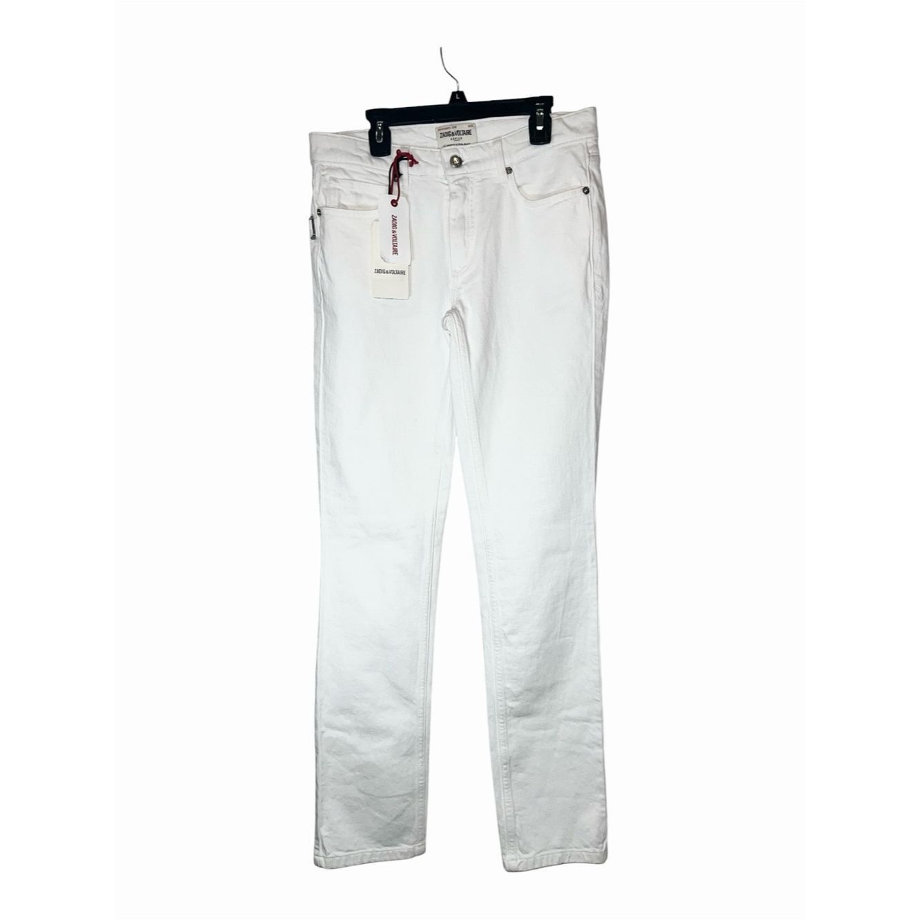 Zadig & Voltaire Zadig & Voltaire Clint White Straight Leg Jeans NWT Size 25 Size 25" / US 0 / IT 36 - 4 Thumbnail