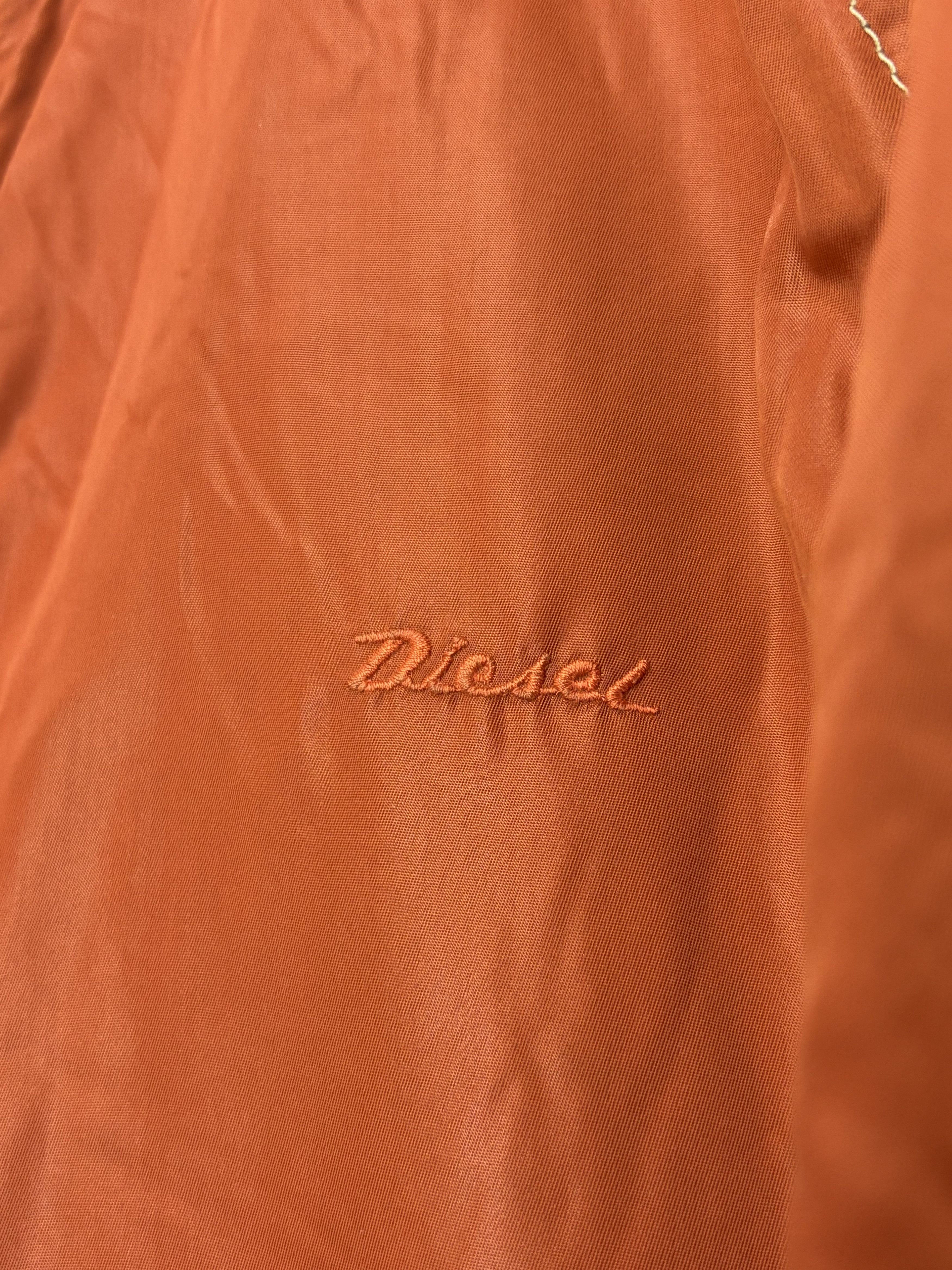 Diesel Diesel 80s Vintage Rare Orange Nylon Bomber Jacket Size US L / EU 52-54 / 3 - 5 Thumbnail