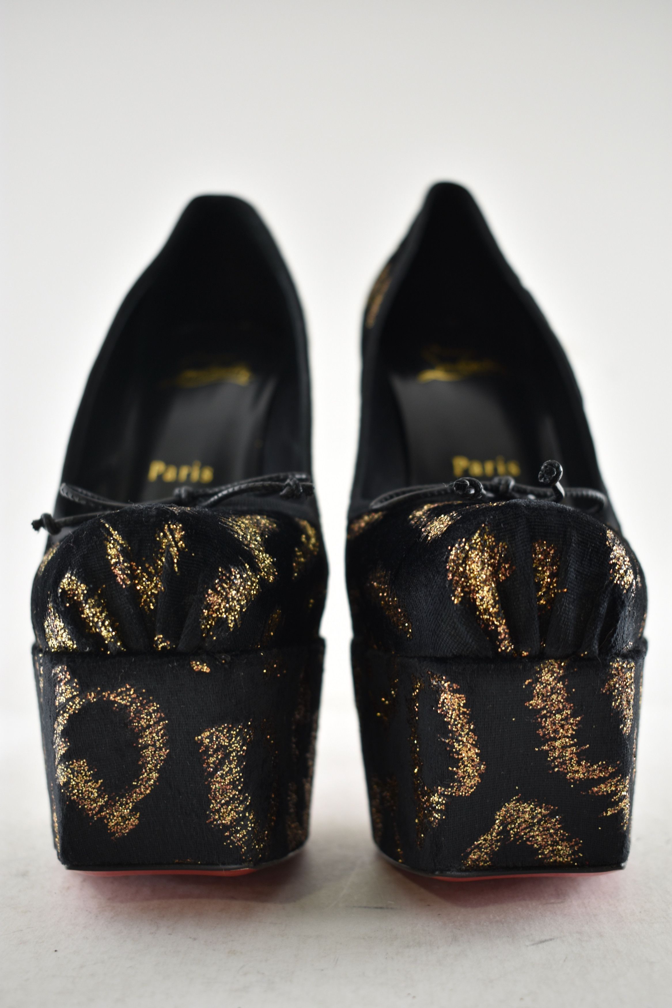 Christian Louboutin Cassia Nodo Alta 160 Black Platform Ballet Heel Pump 36 Size US 6 / IT 36 - 10 Thumbnail