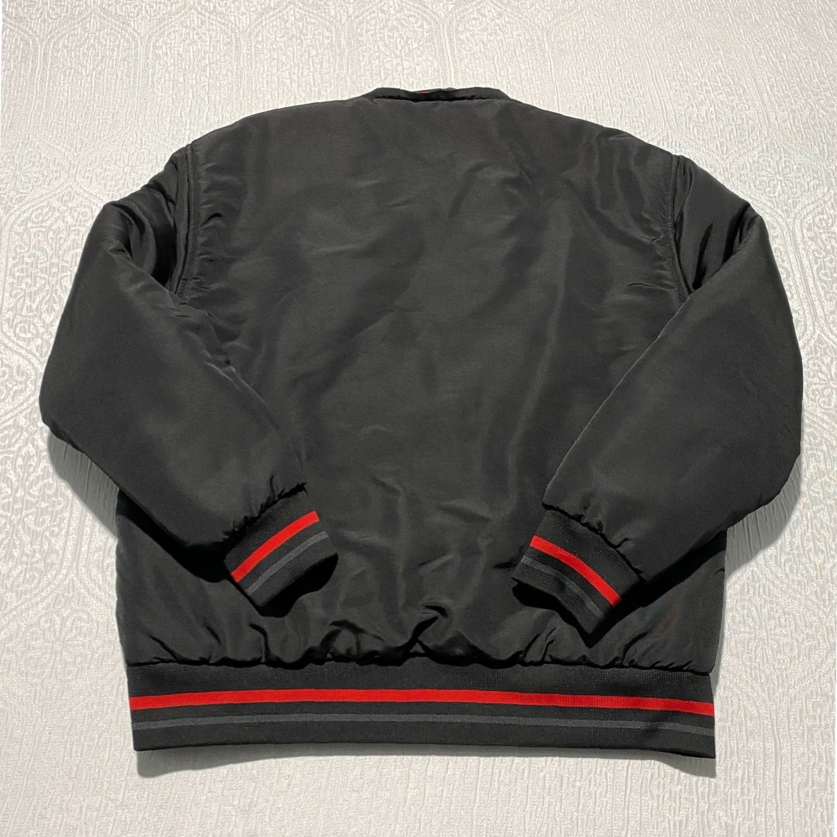Vintage DeFacto NBA Chicago Bulls Bomber Jacket Mens Medium Black Red Full Zip Varsity Size US M / EU 48-50 / 2 - 3 Thumbnail