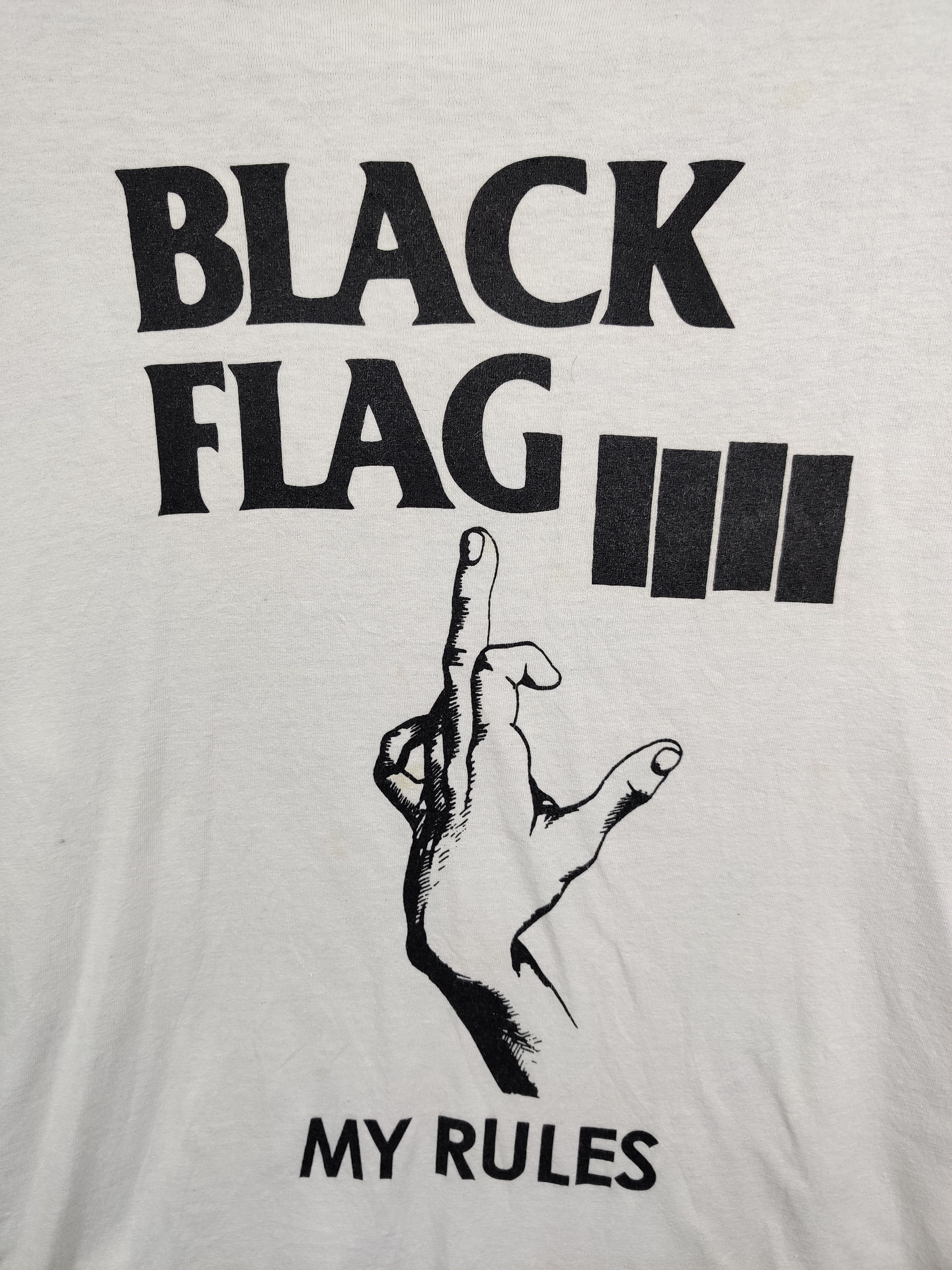 Band Tees Vintage Black Flag My Rules Band Tee Tshirt Size US L / EU 52-54 / 3 - 6 Thumbnail
