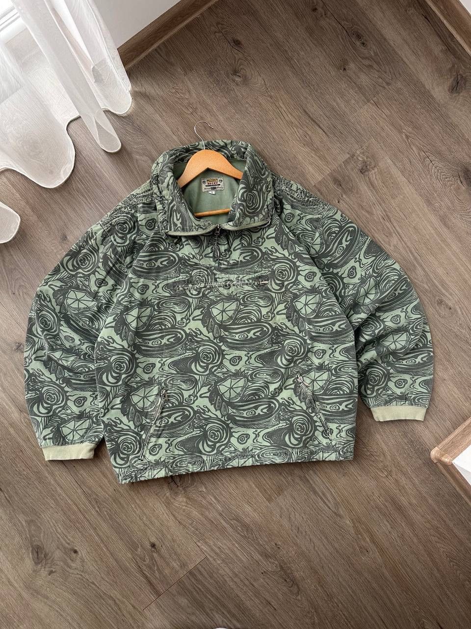 Japanese Brand × Vintage Vintage Japanese Anorak Rocky Printed Green Jacket Y2K Size US M / EU 48-50 / 2 - 1 Thumbnail