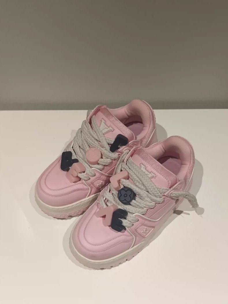 Louis Vuitton Louis Vuitton Trainer Maxi Pink Fat Ding Shoes Size US 5.5 / IT 35.5 - 1 Thumbnail