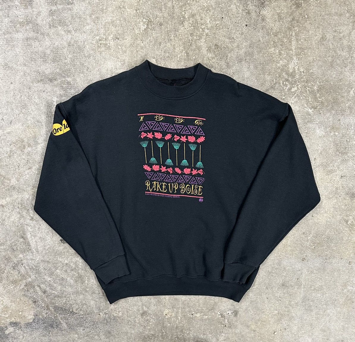 Vintage Vintage 80s Rake Up Boise Graphic Sweatshirt Size US L / EU 52-54 / 3 - 1 Thumbnail