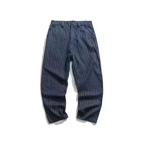 Japanese Brand 20AW Indigo Union Japan Denim Striped Relaxed Fit Pants Size US 32 / EU 48 - 1 Thumbnail