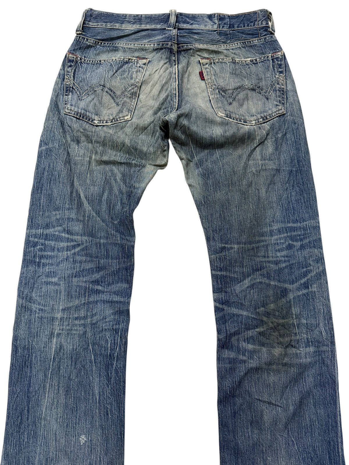 Edwin Vintage Edwin 503 Blue Trip Japan Distressed Loose Jeans Size US 32 / EU 48 - 18 Thumbnail