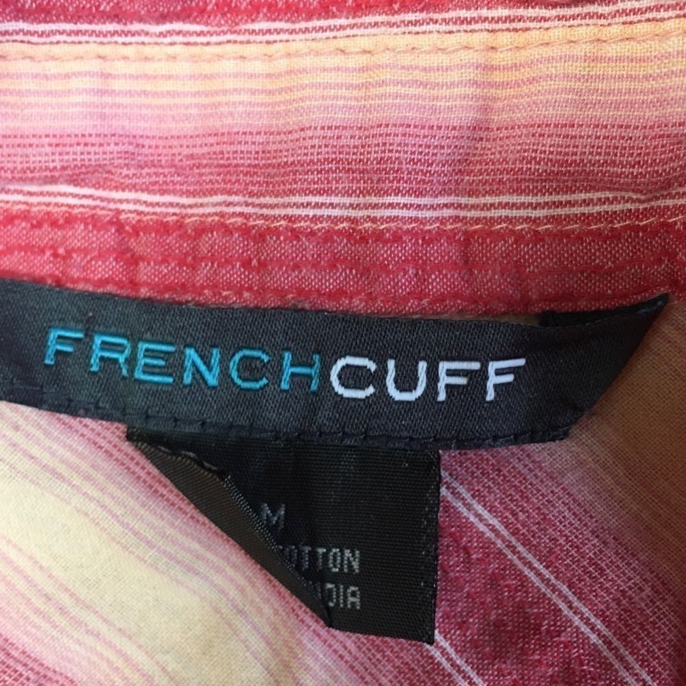 Other French Cuff Pink Striped Button-Up Blouse | Size M | Tie Fro Size M / US 6-8 / IT 42-44 - 4 Thumbnail