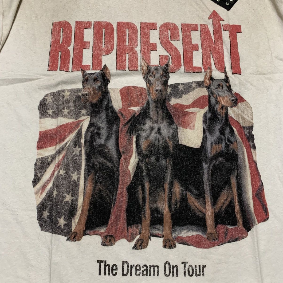 Represent Clo. Represent XXL Dream On Tour Washed Ecru White Tee Size US XXL / EU 58 / 5 - 3 Thumbnail