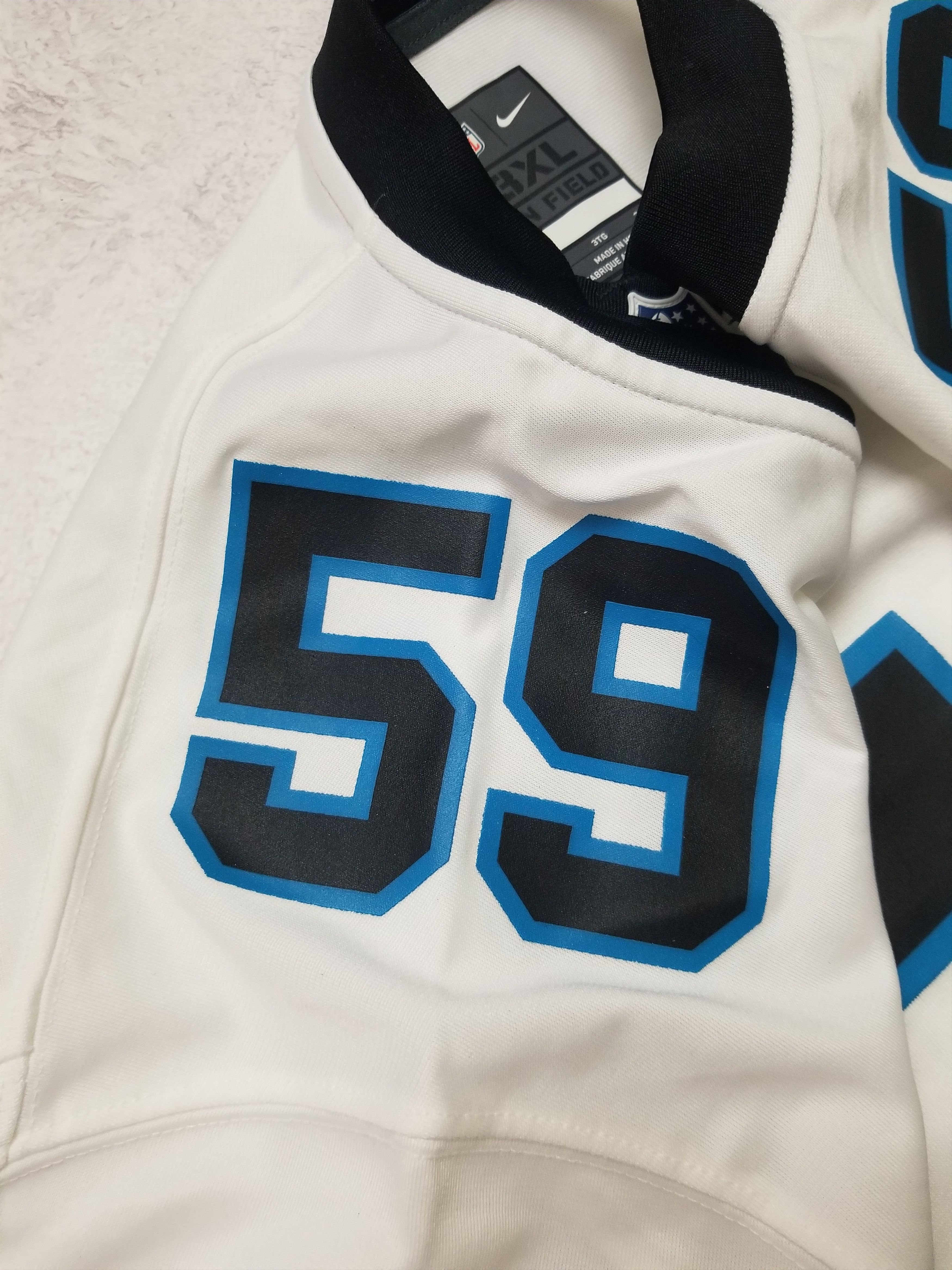 Nike Luke Keuchly #59 Carolina Panthers OnField NFL Jersey 3XL Size US XXL / EU 58 / 5 - 13 Thumbnail