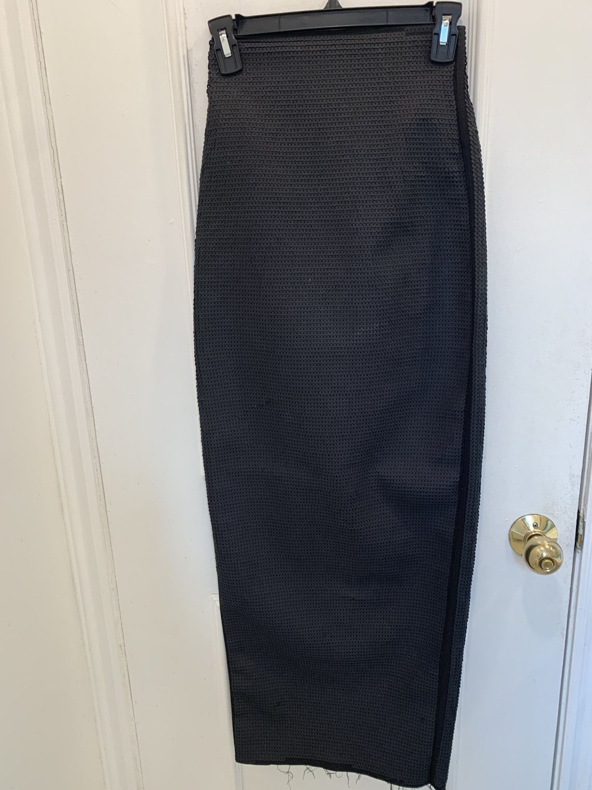 Rick Owens NWT Rick Owens AI Black Sequin Pillar Skirt. Size 40IT Size 27" / US 4 / IT 40 - 1 Thumbnail