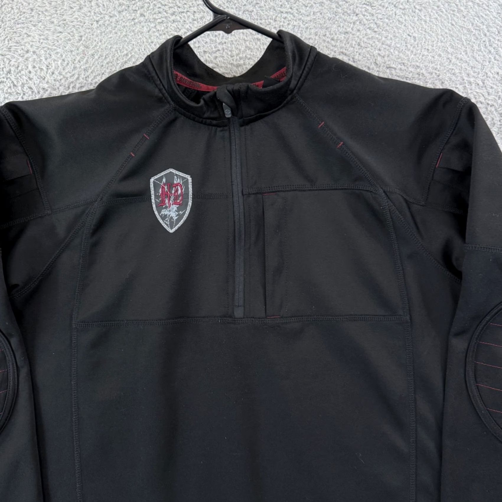 Harley Davidson Harley-Davidson Shirt Mens Large Black Performance Quarter Zip Riding Motorcycle Size US L / EU 52-54 / 3 - 3 Thumbnail