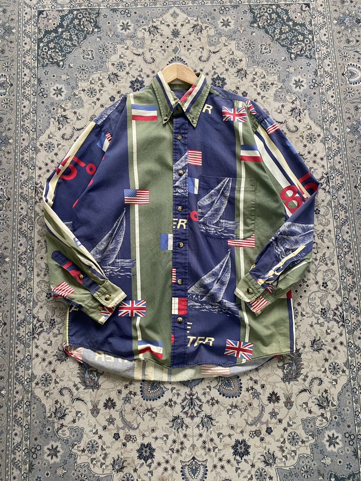 Polo Ralph Lauren RARE VINTAGE NAUTICA SAILOR USA UK FLAG 90s Size US S / EU 44-46 / 1 - 1 Thumbnail