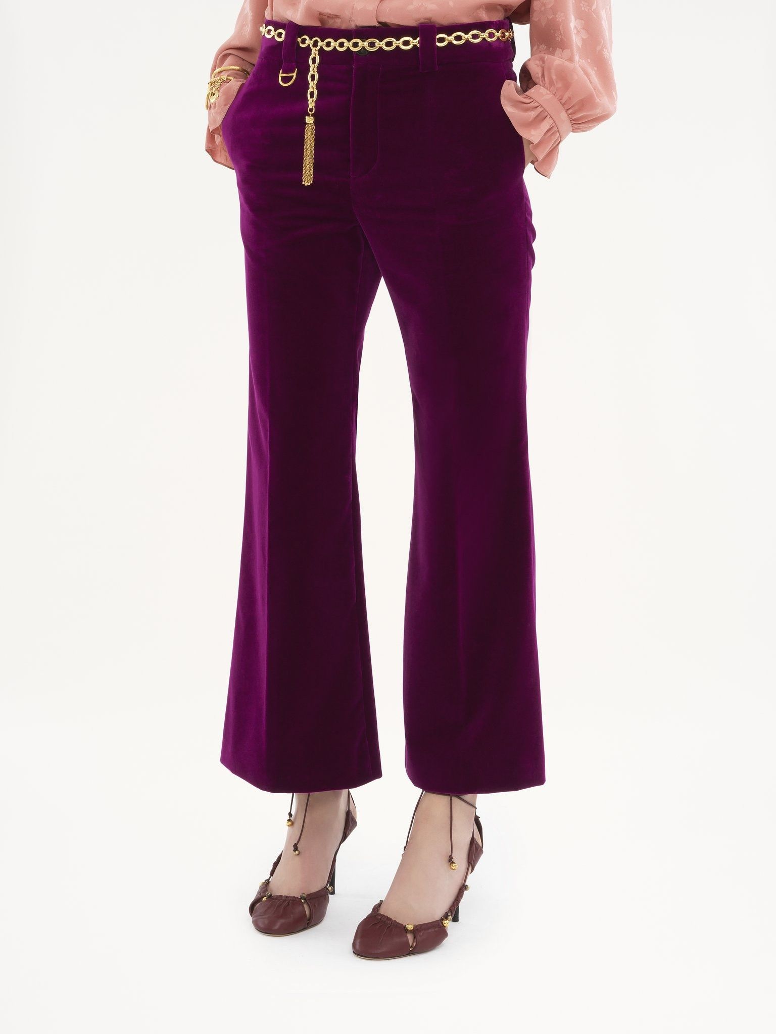 Chloe o1loc1c11125 Trousers in Pansy Purple Size 25" / US 0 / IT 36 - 3 Thumbnail