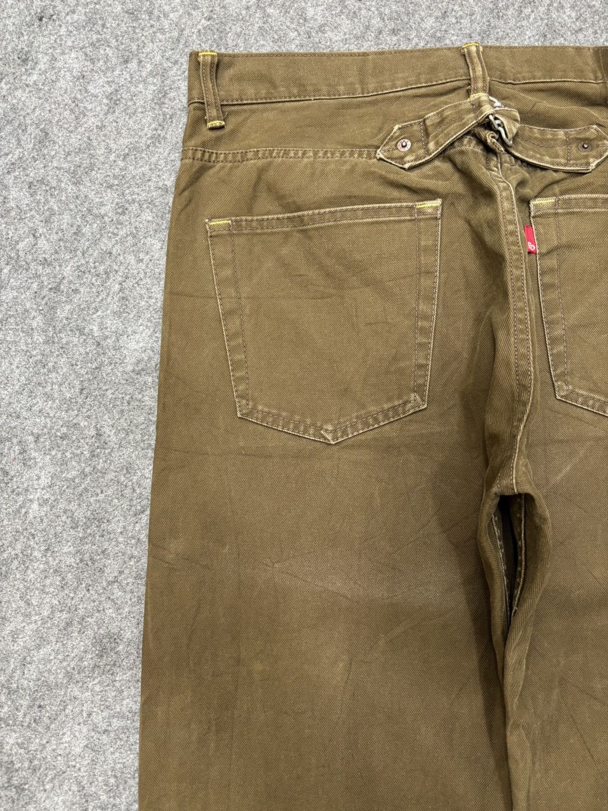 Japanese Brand 💥Japan Minimalist💥Scanner Fundamental Cinch Back Denim F664 Size US 34 / EU 50 - 16 Thumbnail