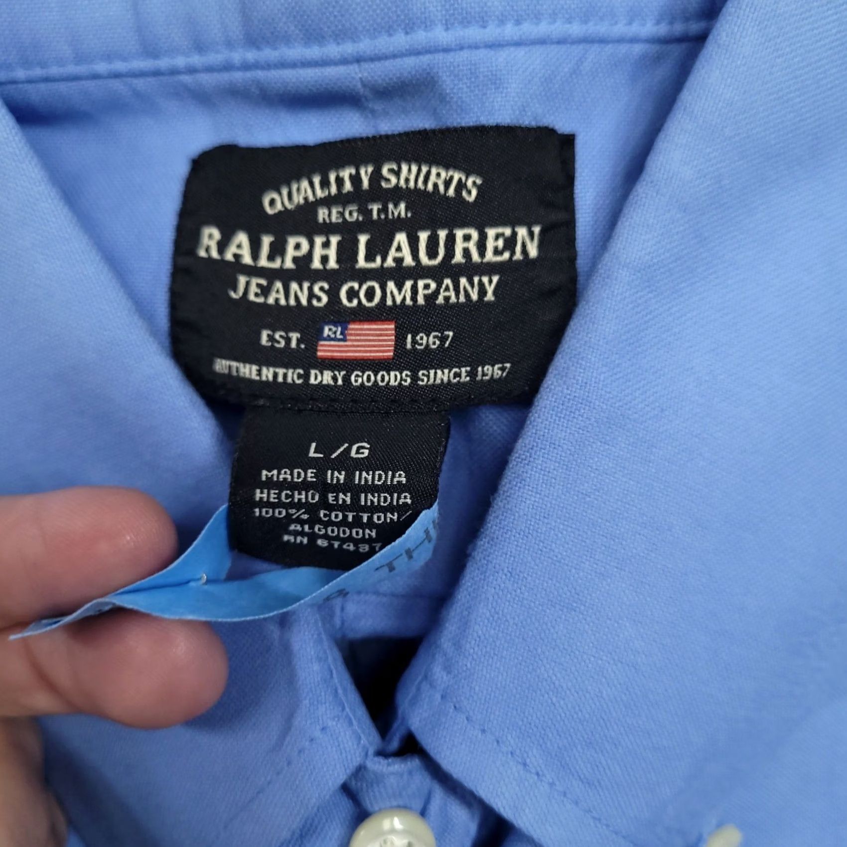 Ralph Lauren Ralph Lauren Blue Short Sleeve Button-Down Shirt - L Mens Size US L / EU 52-54 / 3 - 4 Thumbnail