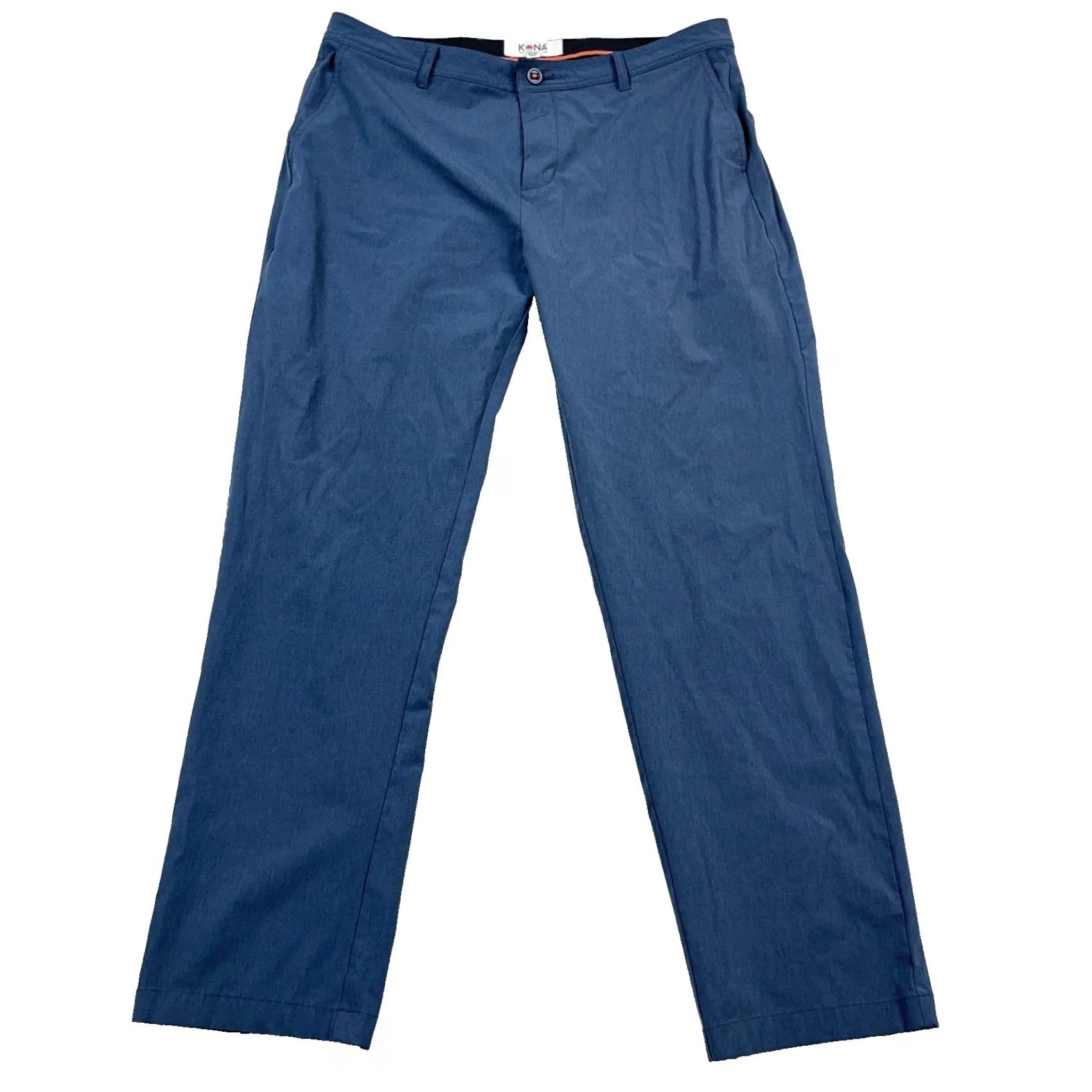 Vintage Kona Pants Adult 38x32 Navy Blue Performance Wicking Straight Leg Mens Size US 38 / EU 54 - 2 Thumbnail