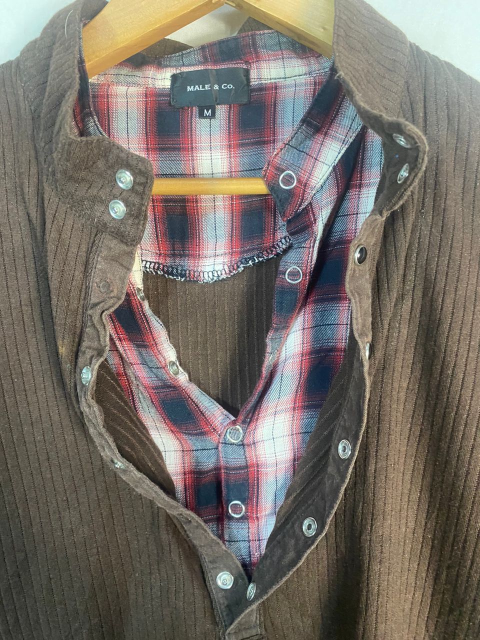 Japanese Brand Male&co double half snap button long sleeve shirt Size US S / EU 44-46 / 1 - 3 Thumbnail