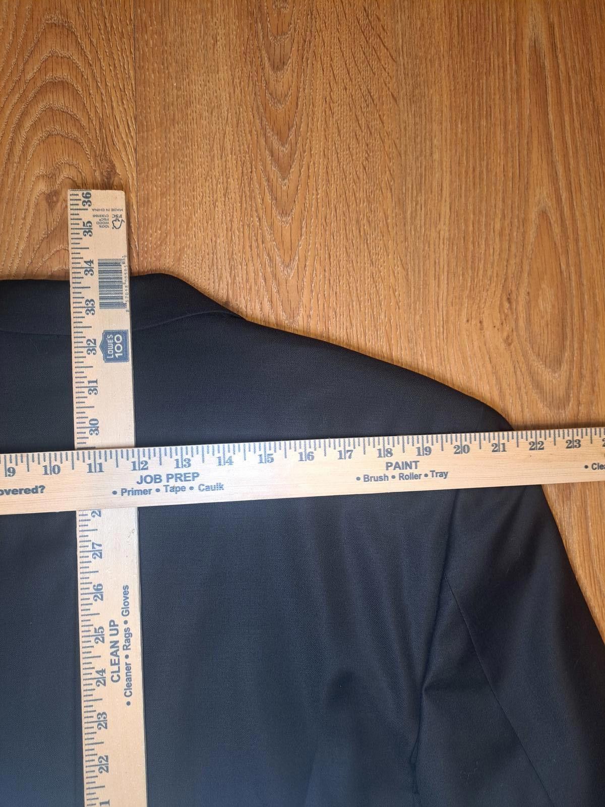 Calvin Klein Calvin Klein Tuxedo Jacket Separate Mens 48L Black 100% Wool Size 48L - 10 Thumbnail