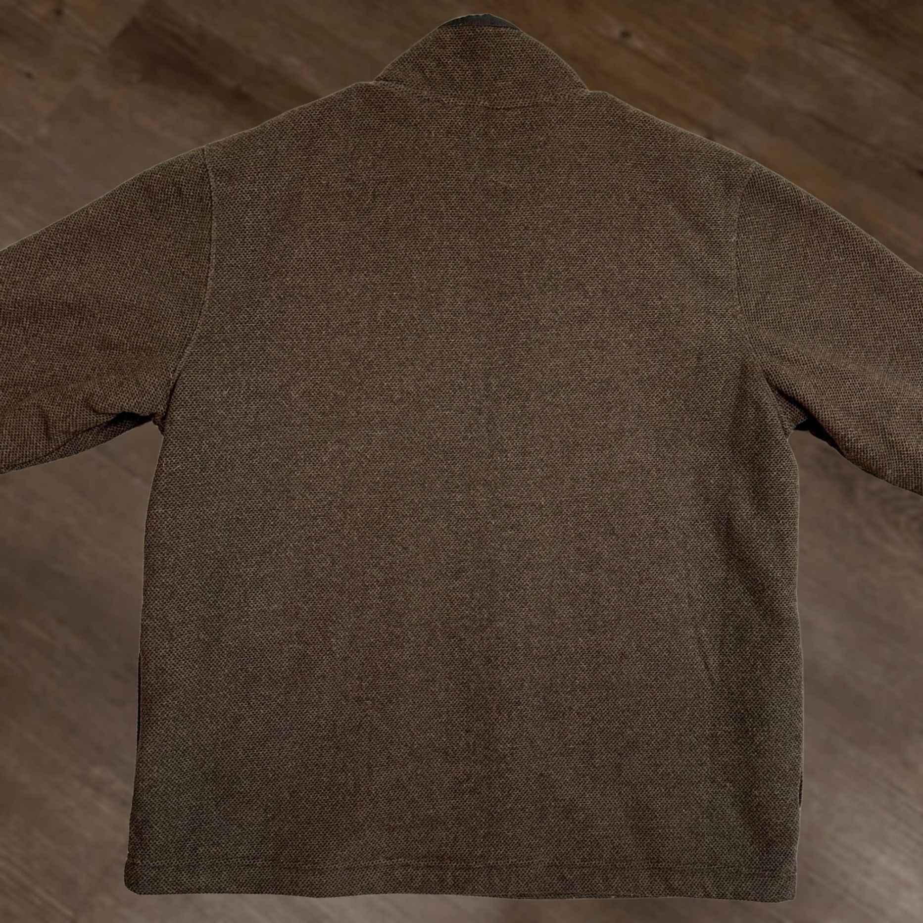 Orvis Orvis Fleece Lined Sweater Mens XL Brown Pullover Quarter Zip Textured Knit EUC Size US XL / EU 56 / 4 - 1 Thumbnail