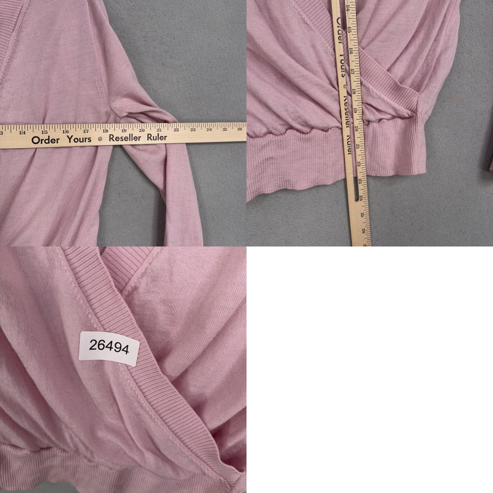 J.Crew J.CREW Sweater Wrap Womens Small Pink Merino Wool Back Bow Tie V-Neck Knit Size S / US 4 / IT 40 - 8 Thumbnail