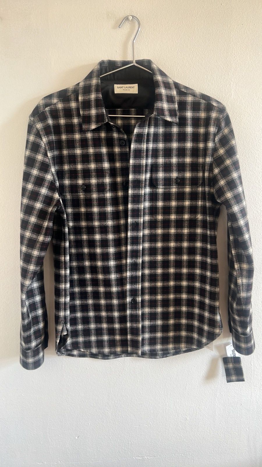 Saint Laurent Paris Saint Laurent Paris Pre-Fall 2020 Wool-Blend Overshirt Size US M / EU 48-50 / 2 - 1 Thumbnail