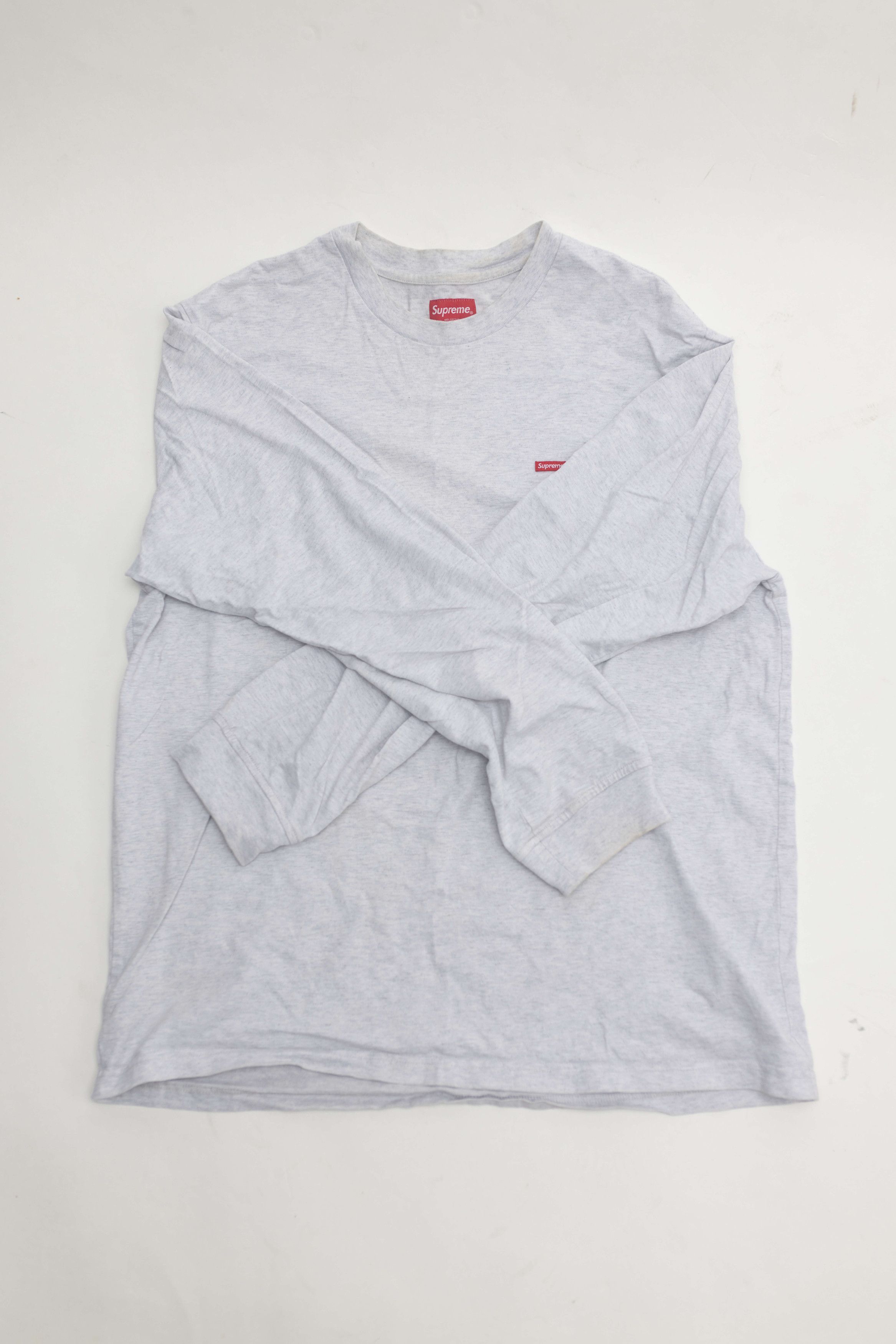 Supreme Grey Supreme Long Sleeve Chest Box Logo Size US L / EU 52-54 / 3 - 2 Thumbnail