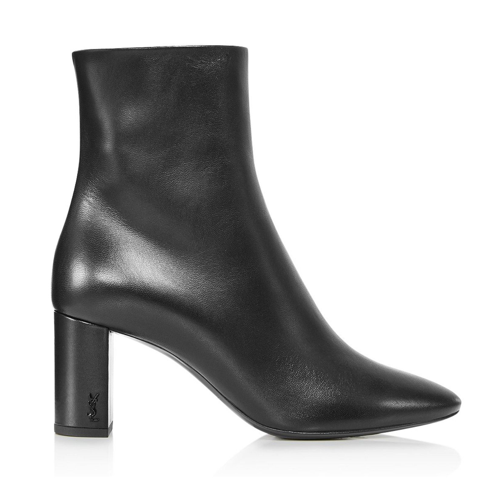 Yves Saint Laurent YSL Yves Saint Laurent Lou 70 Black Leather Pin Block Heel Size US 7 / IT 37 - 1 Thumbnail