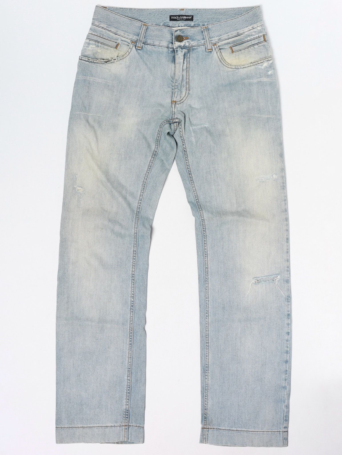 Dolce & Gabbana Dolce & Gabbana Jeans Denim Pants Distressed Fade Metal Logo Size US 32 / EU 48 - 1 Thumbnail