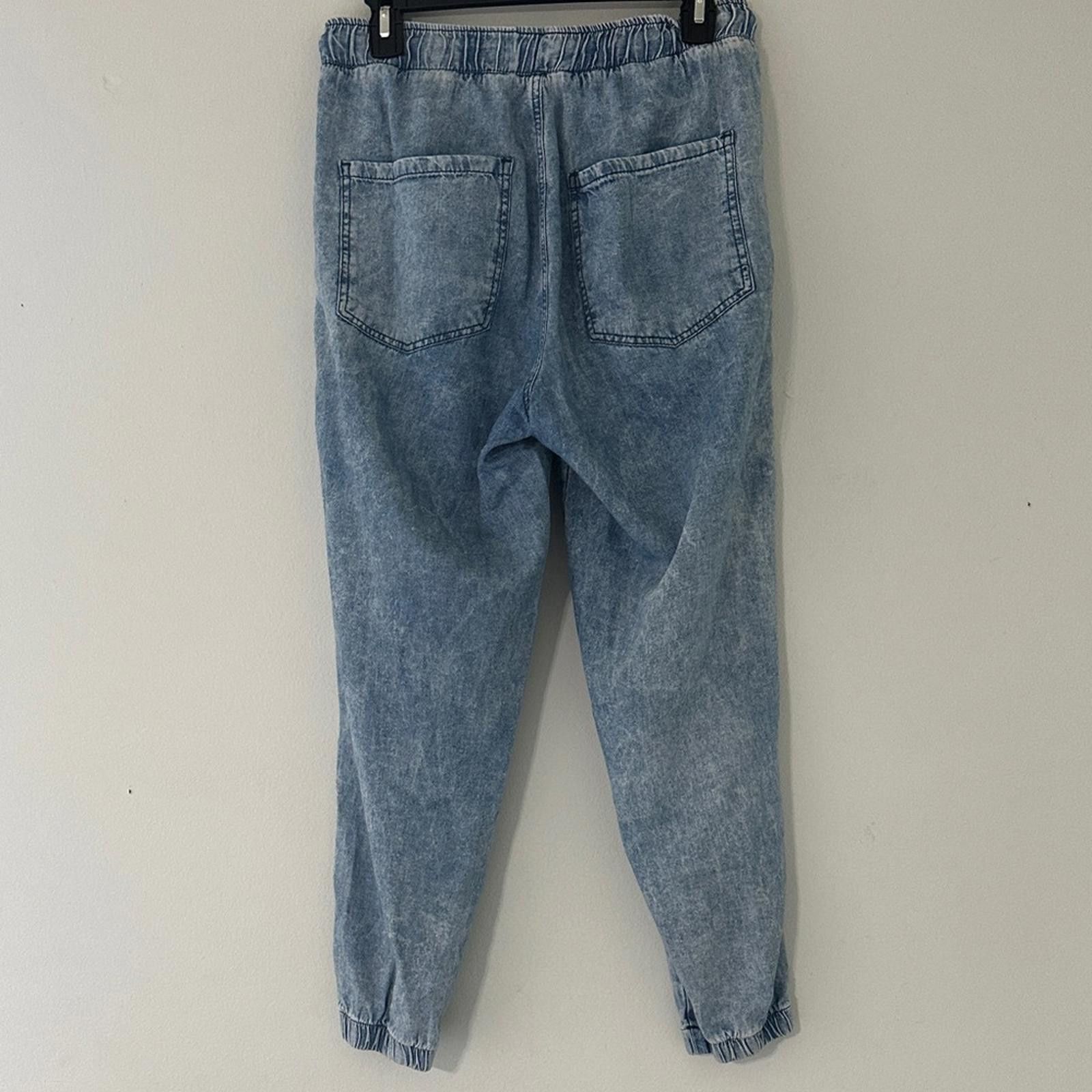 Designer Casual Denim Blue Jogger Pants Size 28" / US 6 / IT 42 - 6 Thumbnail