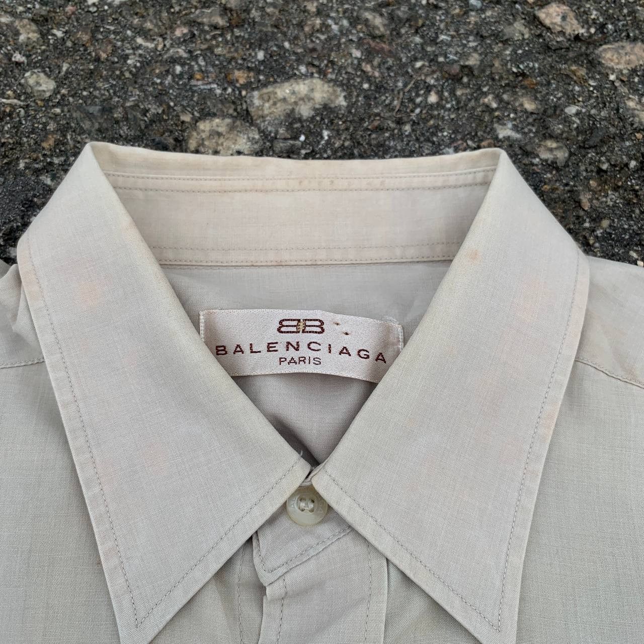Balenciaga Vintage BALENCIAGA Pocket Buttons Up Shirt Size US L / EU 52-54 / 3 - 3 Thumbnail