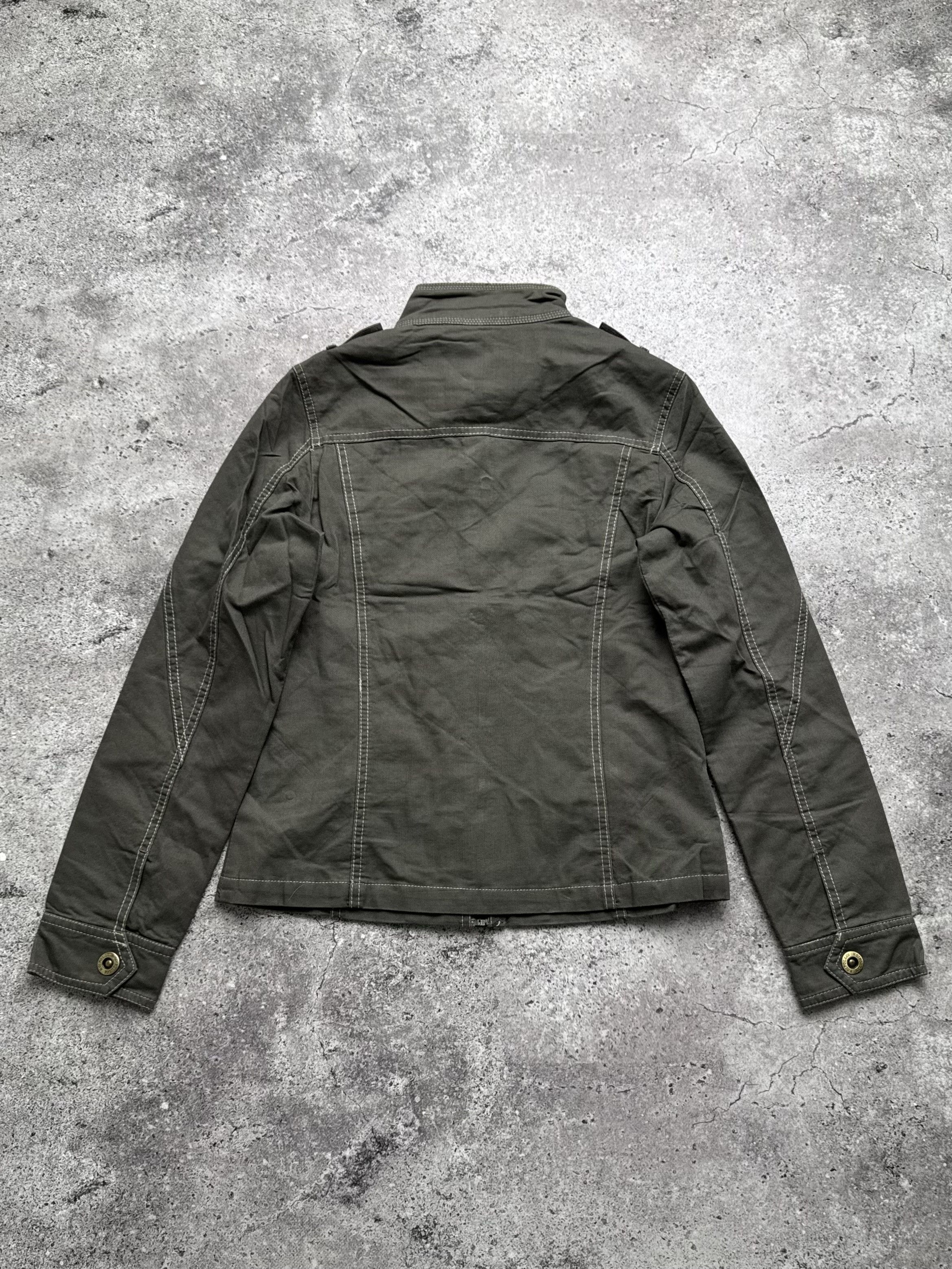Vintage Vintage Utility Jacket Military Style Cotton Button Zip Coat Size XS / US 0-2 / IT 36-38 - 4 Thumbnail