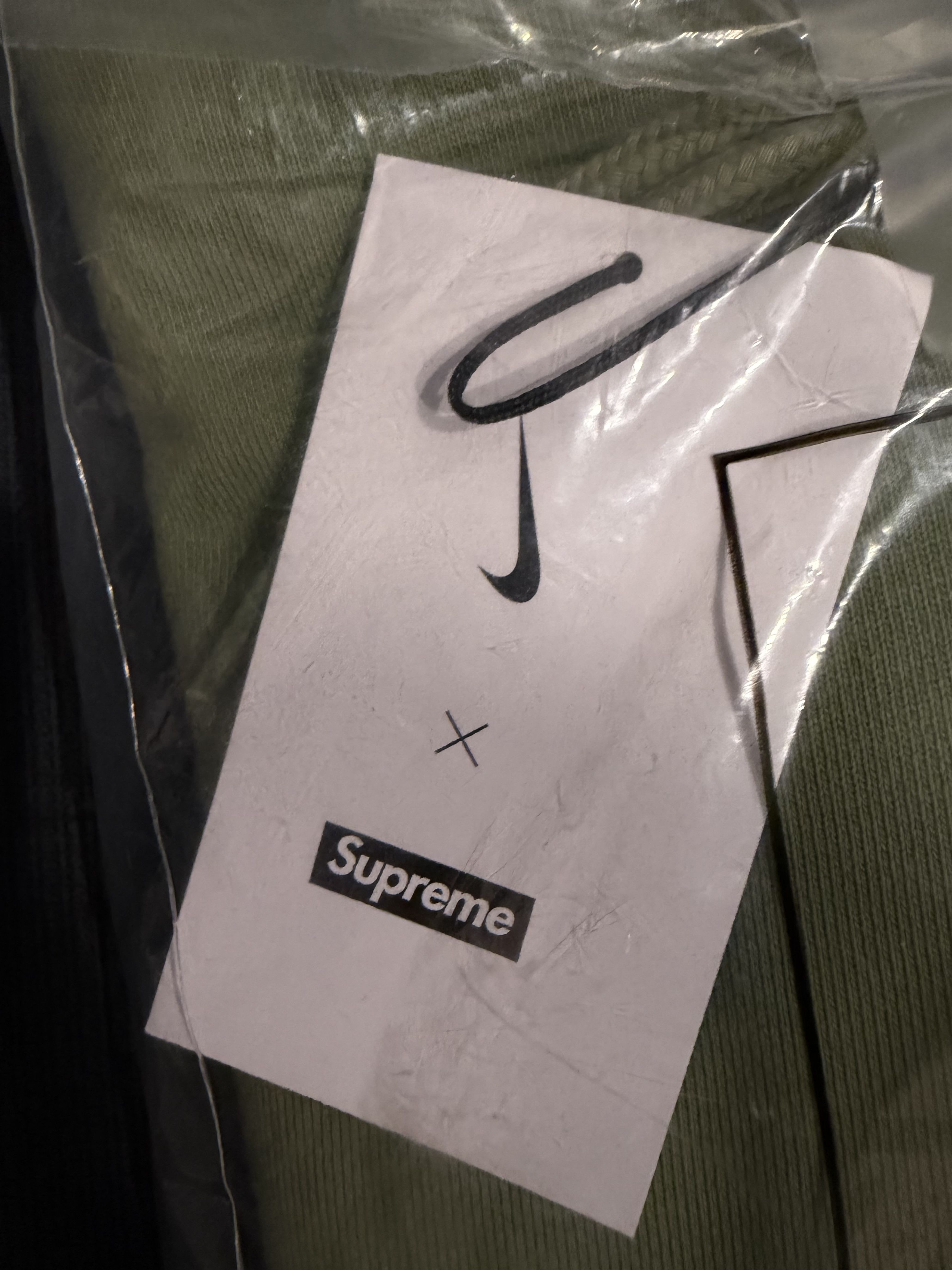 Nike × Supreme Olive Hooded Sweatshirt Size US S / EU 44-46 / 1 - 4 Thumbnail