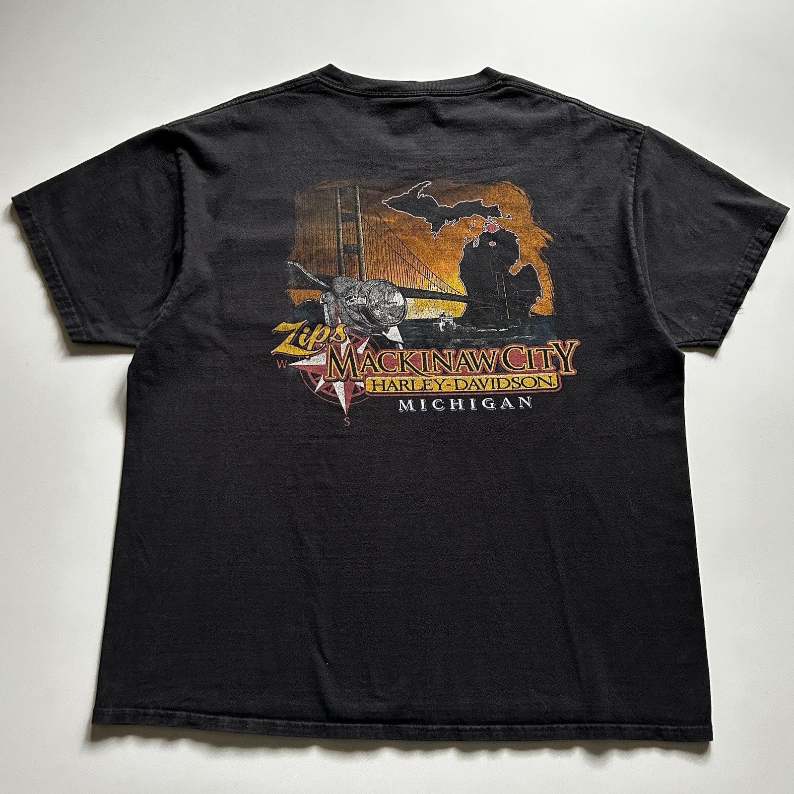 Harley Davidson × Vintage Vintage Harley Davidson Pocket T-Shirt XL Faded Y2K Art Rare Size US XL / EU 56 / 4 - 1 Thumbnail