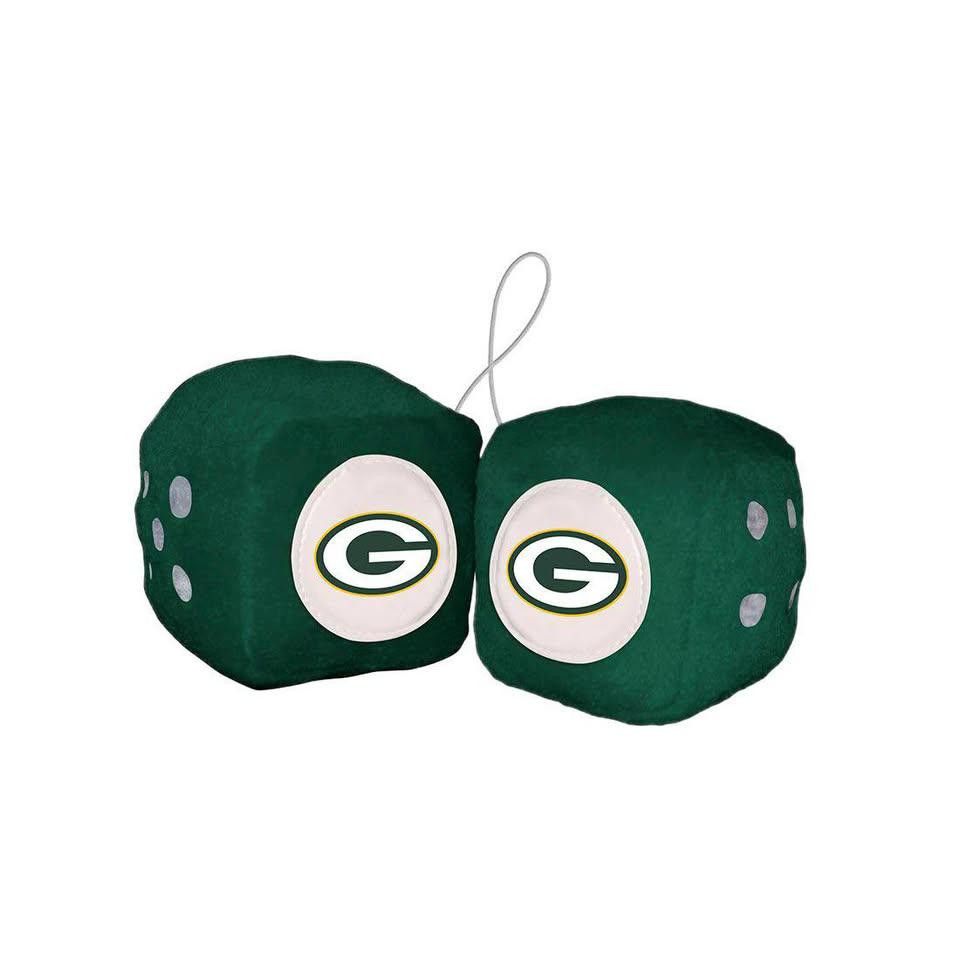 Designer Green Bay packers Fuzzy Dice New Size ONE SIZE - 1 Thumbnail