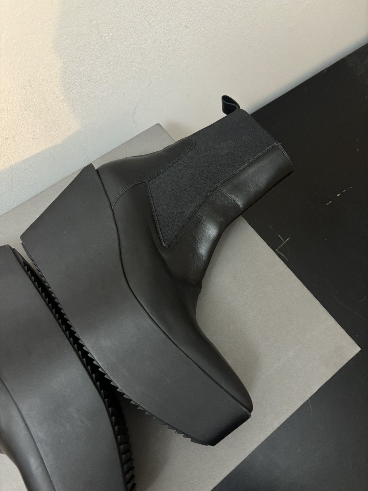 Rick Owens Rick Owens Hollywood Sliver Heeled Platform Beatle Boots Size US 8 / EU 41 - 6 Thumbnail