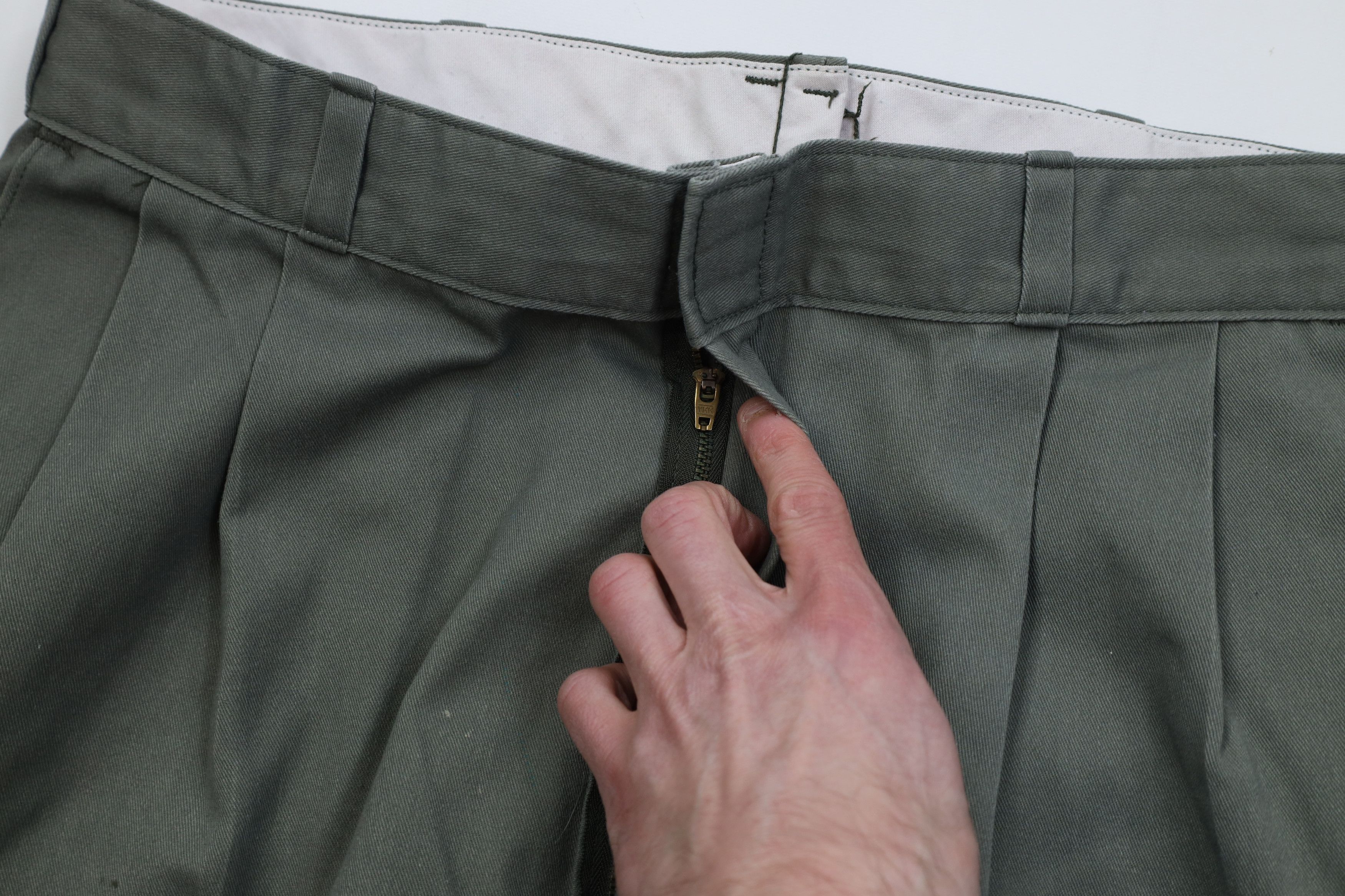 Dickies Vintage 90s Dickies Wide Leg Dungaree Pants Green USA Size US 38 / EU 54 - 8 Thumbnail